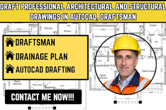 draft professional architectural and structural drawings in autocad, draftsman