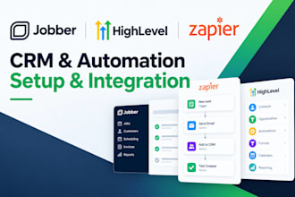 setup jobber crm jobber automation gohighlevel zapier crm automation