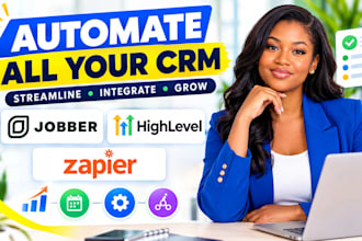 setup jobber crm jobber automation gohighlevel zapier crm automation