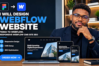 design webflow website, figma to webflow, responsive webflow cms site SEO