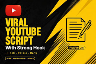write viral youtube script with strong hook