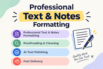 format, clean up, and proofread your notes or text using ai