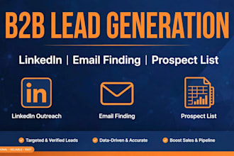 do b2b lead generation, linkedin lead research and email list building