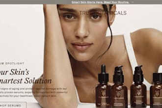design skincare website cosmetic shopify website store beauty shopify store