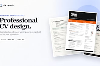 design and improve your professional german or english CV