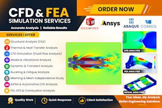 do cfd and fea simulations on ansys, abaqus and solidworks