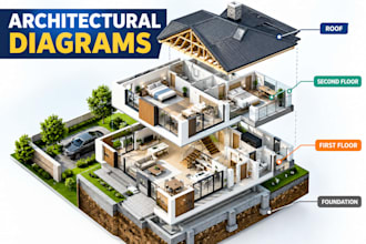 design professional architectural diagrams and exploded axonometries
