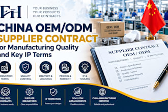 draft china oem odm supplier contract for manufacturing quality and key ip terms