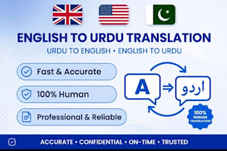 do urdu to english translation and data entry work