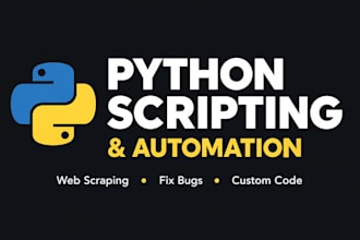 write a custom python script for automation or web scraping
