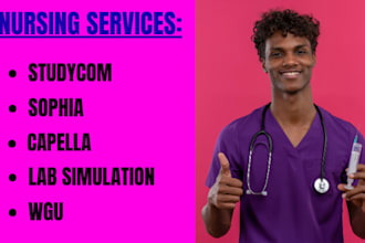do sophia, touchstones, lab simulation, umpi, wgu, capella, studycom, saylor