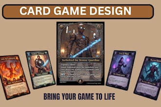 design custom card games, trading cards and card game artwork