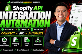 shopify api integration automation inventory sync order sync stock sync expert