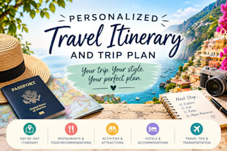 create a personalized travel itinerary and trip plan