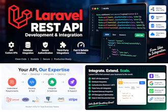 develop and integrate laravel rest apis