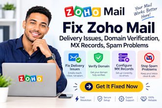 fix zoho mail, delivery issues, domain verification, mx records, spam problems