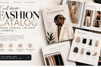 design fashion catalog, apparel catalog, line sheet and lookbook