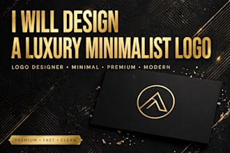 design 3 modern minimalist luxury logo concepts