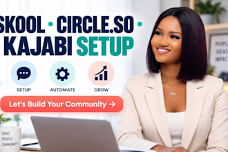 setup your skool community, circle so or kajabi membership