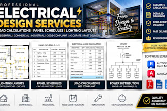 create load calculations panel schedules lighting layouts autocad revit mep