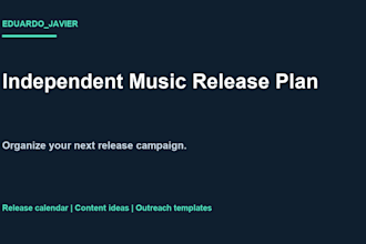create a music release strategy and content plan for independent artists