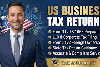 prepare US business tax returns, llc tax filing  form 1120 and form 5472 US