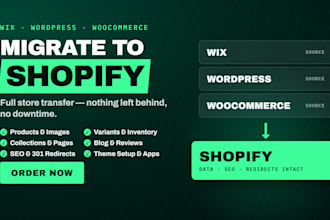movesite shopify migration, wix to shopify, wordpress to shopify, woocommerce