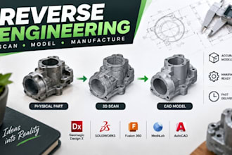 do effective reverse engineering cad, scan to step, stl to editable 3d model
