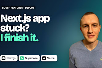 fix bugs and finish your nextjs and supabase web app