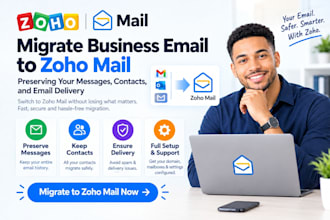 migrate business email to zoho mail preserving messages contacts email delivery