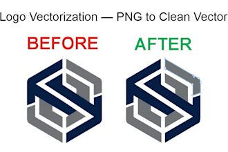 manually vectorize and redraw your logo