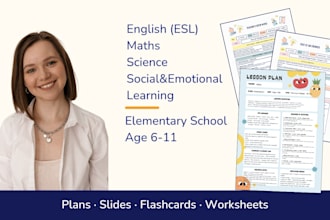 create curriculim and lesson plans for elementary school