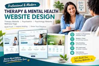 therapy website mental health, psychiatrist psychology website wellness yoga