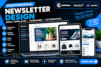 design professional newsletters, email templates and campaigns