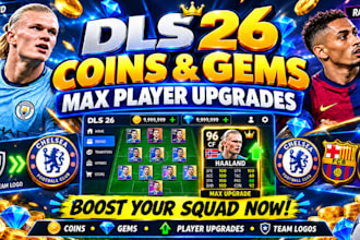 increase your dls26 coins and gems and upgrade players to maximum