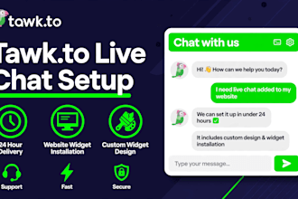 setup tawkto live chat widget and chatbot for shopify wordpress