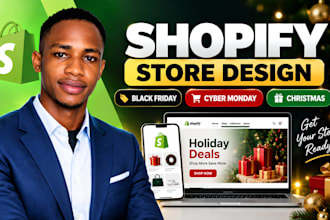 design or redesign shopify store for black friday, cyber monday, christmas sales