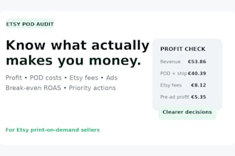 analyze your etsy pod profits fees and ads