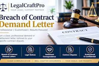 draft a breach of contract demand or settlement letter