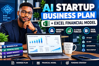 build an ai startup business plan and excel financial model