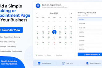 build a simple booking or appointment page for your business