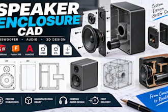 do speaker enclosure cad, subwoofer box, audio product design