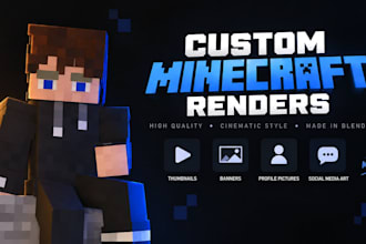 make a cinematic minecraft render of your skin