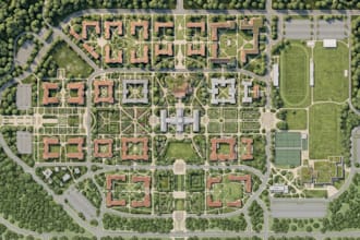 design university campus master plan site plan and institutional development map