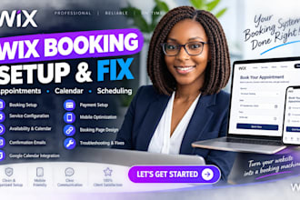 setup or fix wix booking appointment and scheduling system