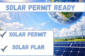 do solar pv permit plan in USA and drafting 2d auto cad, electrical plan