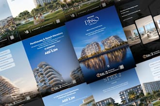 design social media posts, meta ads for a real estate agency