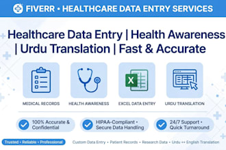 provide healthcare data entry health content writing and medical typing work