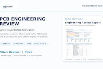 review your schematic and pcb layout for design and manufacturing issues