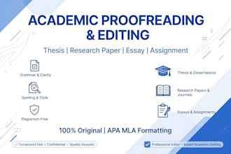 perfectly proofread edit and format your academic paper